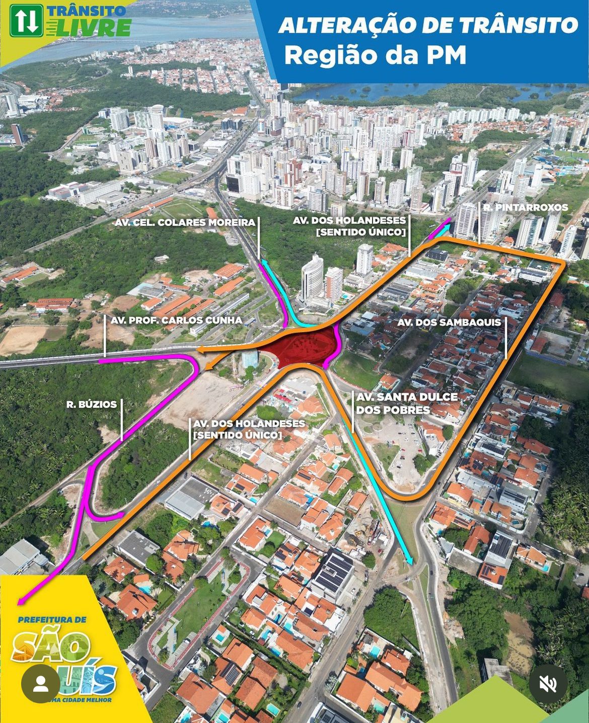 Trânsito Livre do Calhau recebe chuva de críticas nas redes da Prefeitura