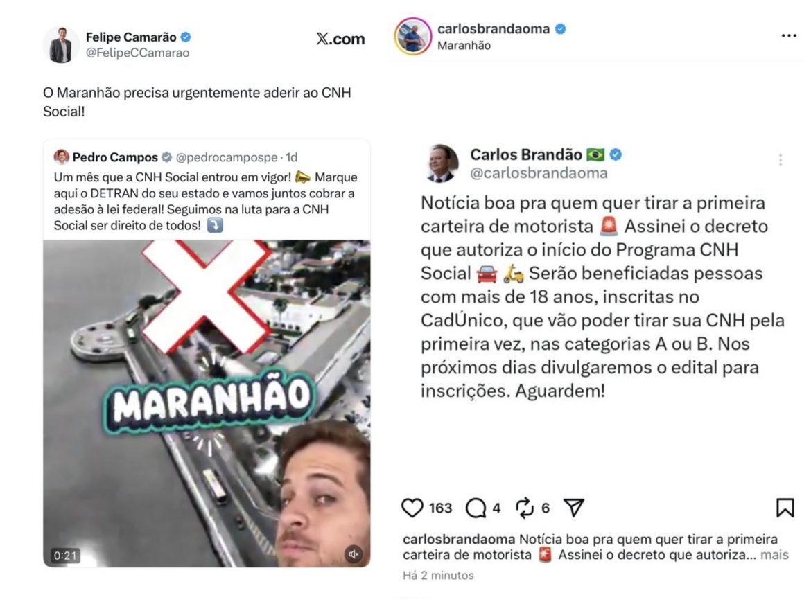 “Efeito Camarão”: após pressão do vice, Brandão adere ao CNH Social