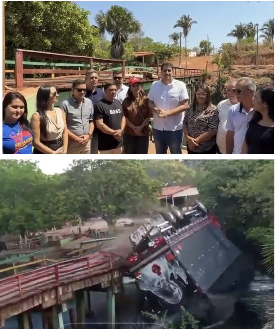 Vídeo: Sobrinho do governador prometeu, não cumpriu e a ponte caiu