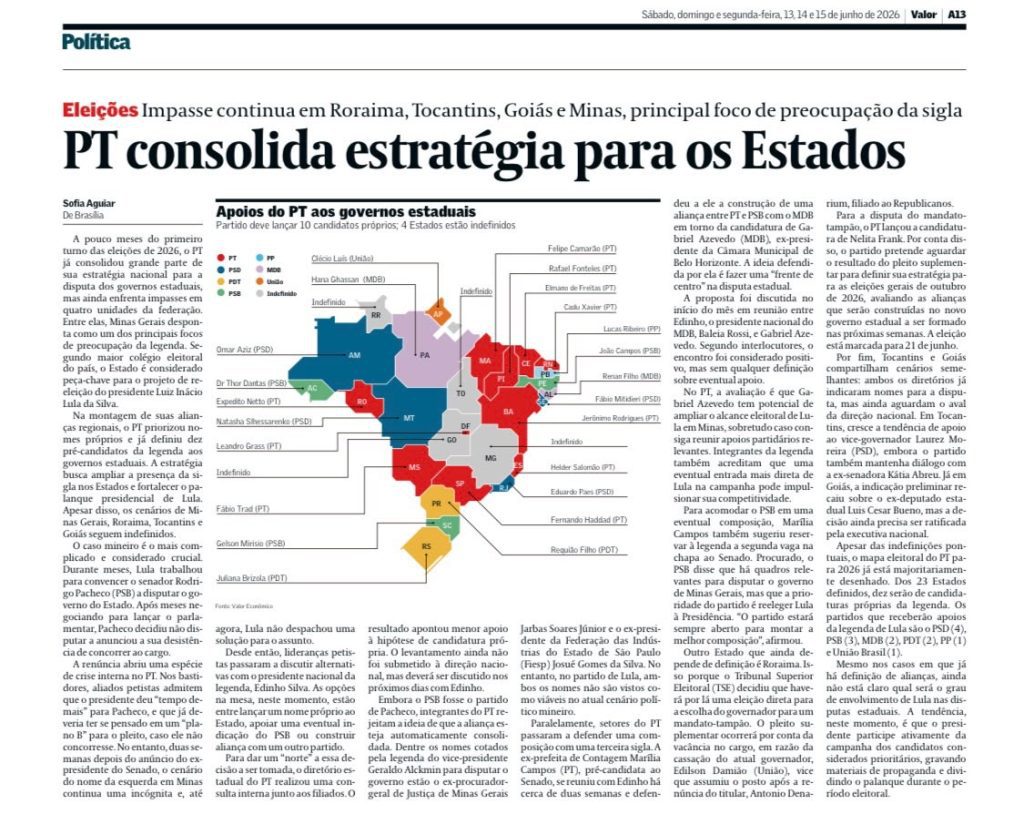 Jornal Valor Econômico confirma “consolidação” da pré-candidatura de Felipe Camarão