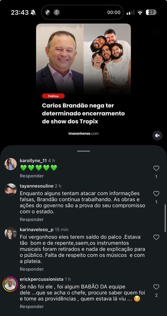 Enquanto Lula comenta postagem de Felipe Camarão, contas falsas defendem Brandão nas redes sociais