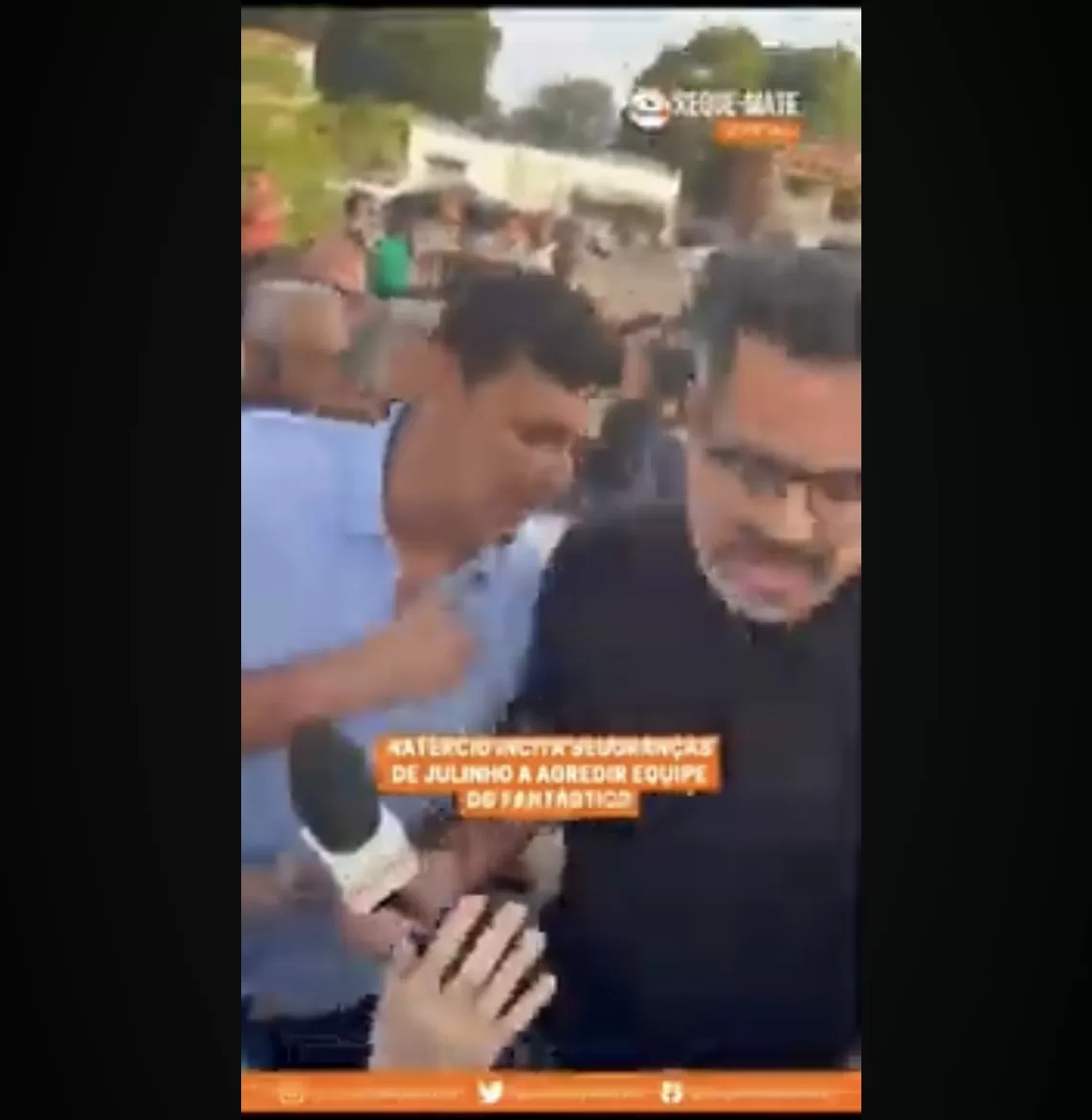 Vídeo: Assessor especial do prefeito de São José de Ribamar agride repórter da TV Globo durante entrevista